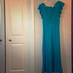 Chan Luu Teal Long Dress